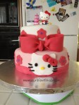 Two tier Hello Kitty cake